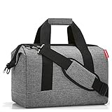 reisenthel Allrounder M in Twist Silber – Vielfältige Doktortasche zum Reisen, für die Arbeit oder Freizeit – Mit funktional-stylischem Design