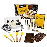 DIBYS DIY-Set Schokolade zum Selber-Machen | Schokoladen-Kit mit natürlichen Zutaten & 12 Toppings | Geschenk-Idee für Kinder & Erwachsene | Ideal zum Geburtstag | Anfänger-Set