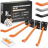 JK Trade® 4er Reifen Wandhalterung Set für Auto Felgen inkl. Schrauben und Dübel Set, Felgenschoner Wand Haken zum Schrauben für Autoreifen, Gartengeräte, Alufelgen, 40 kg Belastung (Orange V1)