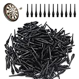 POPAPIE 200 Stück Dartspitzen Kunststoff Ersatzspitze Softdart Spitzen Nicht Leicht zu Brechen Dartpfeil Spitzen Dart Spitzen Soft für Dartsportbegeisterte Dart Zubehör für Elektronische (Schwarz)