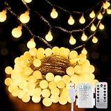 taiyongkang Lichterkette Innen, 6M 40LED Globe Lichterkette indoor, Batterie + USB betrieben, lichterkette warmweiß innen mit Timer und 8 Modi, für Weihnachten, Zimmer, Garten, Festliche Dekoration