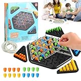 Geometrisches Schachspiel mit Gummibändern, Knot Logic Spiel für 2-4 Personen, Kettendreieckschachspiel, Kreatives Denkspiel für Erwachsene und Kinder, ideal für Familienspaß.