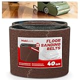 Makiwork 10er Set Schleifbänder 551 x 200 mm, Korn 40 – Aluminiumoxid-Schleifpapier für Parkettschleifmaschinen (Bona, Lägler, Künzle & Tasin) – Profi-Qualität für Parkettböden