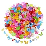 300 Stück Kleine Bunt Knöpfe Kinder Kinderknöpfe Zum Basteln Bunte Bastelknöpfe In Candyfarben Candy Farben Kleine Bunt Kunststoffknöpfe Verschiedene Größen für Diy Nähen Dekorieren