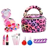 Make-up-Set für – Waschbares Kosmetikspielzeug für Nachahmungsspiel, 22 Make-up-Zubehör für Kinder, für 3 bis 12 Jahre, Rollenspiel zu Hause, Geschenk zum Geburtstag, Weihnachten