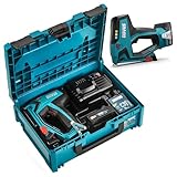 Novus Akkutacker J-550 Koffer-Set (für Feindrahtklammern bis 14 mm, Nägel bis 16 mm, Hammertacker Klammern H, Gewicht: 5,22 kg, inkl. Akku, Ladegerät und 5.000 Klammern) 031-0364