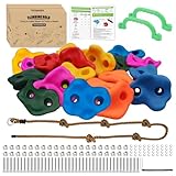 Trymaker Klettergriffe, Kinder Klettersteine für Kletterwand, 20 Stück Kletterwandgriffe Set für Kinder Erwachsene Outdoor