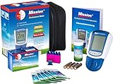 Swiss Point Of Care Mission 3 in 1 Cholesterin Messgerät im Starterpack | 1 Mission Cholesterol Meter, 5 Cholesterin Teststreifen, 5 Kapillarröhrchen, 5 Stechhilfen | genaue Cholesterinmessung