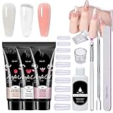 Nagelverlängerungs-Set aus Gel | Komplett-Set zur Nagelverlängerung – für Maniküre zu Hause, Salon, Bridal und tägliche Reise, Schönheitsbehandlung