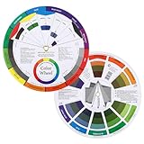 Amabro Farbabstimmungsrad, Farbmischanleitung Palette Farbrad rotierende Mischfarbkarte für Nagellack Make up Schule Büro Kunsttafel Klasse Unterricht Malerei Zeichenwerkzeug(A)