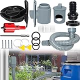 YIWUHUICHANG Regenwassersammler für Fallrohre 80-110mm, Fallrohr Regensammler mit Montagezubehör, Regentonnen Anschluss Fallrohr, Regenwassersammler Fallrohr für Dächer bis 80 m²