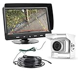 Carmedien Rückfahrsystem für Wohnmobil Rückfahrkamera System Reisemobil mit 7' Monitor + Farbkamera IR Nachtsicht 12V 24V