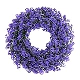 Weinsamkeit Lavendel-Kränze für Haustür, 34cm, Lavendel Dekorative Kränze Deko, Sommerkränze für die Haustür, Türkranz Außen, Türkranz Ganzjährig, für Türen, Fenster, Wände, Schlafzimmer