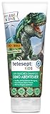 tetesept 2 in 1 Kinder Shampoo und Duschgel T-Rex-World – pH-hautneutrales Kinder Duschgel mit Panthenol – Pflegedusche mit Apfelduft – 1 x 200 ml