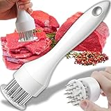 Retoo Fleischklopfer mit 21 Edelstahl-Klingen, Professionelle Meat Tenderizer, Fleisch Zartmacher, Manueller Steakhammer zum Zartmachen von Steak, Veal & Poultry in der Küche, Kochwerkzeug für Huhn