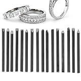 Aramox Metall-Schmuck-Amboss-Meißel-Set, Hochwertige Werkzeuge für die DIY-Schmuckschnitzerei, Perfekt für die Schmuckherstellung und Texturierung (16er-Pack)