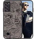 POUHYE Handyhülle für Samsung Galaxy Note 20 / Note 20 5G Hülle, Weiche Silikon Stoßfeste Schutzhülle Case, Matte durchsichtige PC Rückseite Volle Kamera Schutzabdeckung 3D Rose Muster Print Design