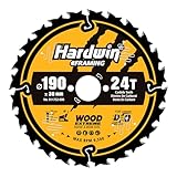 Hardwin Professional 1x Kreissägeblatt für Holz (190x30mm, 24 Zähne ATB, Hochleistungsstahl) – Ideal für Schnellschnitte in Massivholz & OSB – Passend für Tisch- und Handkreissägen