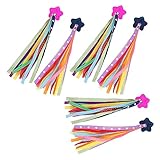 BESPORTBLE 3Paare Quaste Streamer für Kinderfahrräder und Roller Dekorative Fahrradlenkerbänder mit Farbenfrohen und Sternen für Kreative Fahrradgestaltung