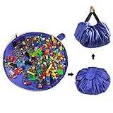 SUMBABO Spielzeug Aufraeumsack Teppich Sack für Lego - Spielzeug Aufbewahrung Matte Tasche Spielmatte Sack von Kordelzug mit Kappe wie Reisetasche als Geschenk