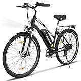 COLORWAY BK27 Elektrofahrrad, 28 Zoll EBike, 2 Fahrmodi Citybike mit 36V 15Ah Akku, mit Tretunterstützung, Pendlerfahrrad mit 250W Motor, EBike für Unisex Erwachsene Reichweite bis zu 45-100Km.