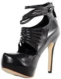 Lane Strappy High Heel Plateau-Pumpe, Schwarz, Schwarz (schwarz), 38.5 EU