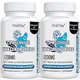 Liposomale Hyaluronsäure Kapseln - Hochdosiert mit 1200mg Hyaluron, Hochmolekulare Hyaluronsäure (500-700 kDa), Frei von Zusatzstoffen, 60 Stück (2er Pack)