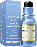 Migräne-Roll-on-Stick Kopfschmerz Magnesium Arnica Montana Öl Pfefferminz Eukalyptus Lavendel Spearmint ätherisches Öl Roller Prellung Stress mindernde Geschenke für Frauen Perfekte kleine Geschenke