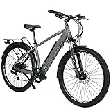 Hyuhome Ebike Damen City 27,5 Zoll,Damen Elektrobike Elektrofahrrad Erwachsene Herren Elektrofahrräder E Mountainbike mit Bafang Motor und Abnehmbare 36V 12.5Ah Batterie (36 V, 12,5 Ah, 820M)