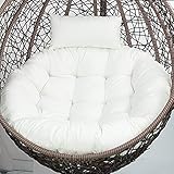 Thicken Swing Egg Chair Kissen Outdoor, Hängematte Sitzkissen Ersatz Pads, Waschbar Dick Große Runde Wicker Swing Stuhl Kissen Nur, Patio Möbel Dekoration