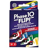 Mattel Games Phase 10 Flip Kartenspiel, Kartenspiel für die ganze Familie mit beidseitig bedruckten Karten, mit speziellen Farbphasen für 2 bis 6 Spieler, HYN12