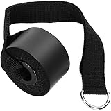 Legendwerk® Türanker verdickt aus Nylongewebe und Schaumstoff mit Ring aus Edelstahl ideal für Widerstandsbänder, Sling Trainer, Türbefestigung überall auf der Tür oder am Fenster (Türanker - schwarz)