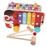 KOMBIUDA 1 Set Holzspielspielzeug Whack Spielspielzeug Xylophon Musikspielzeug Xylophon Hammerball Früherziehungsspielzeug Stielspielzeug Ballhämmerspielzeug Kleinkindspielzeug Babymusik