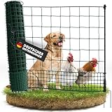 NATURIZ® Weidezaun 105cm x 25m extra hoch - mobiler Hundezaun, Hühnerzaun & Schafzaun extrem stabil, ohne Strom, Grün (25m)