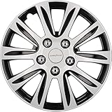 Goodyear Radkappen Laredo, 15 Zoll, aus Spezial-ABS-Qualitätskunststoff, schlagfest, zweischichtige Metallic-Lackierung, überlackierbar, schwarz-silber, 4 Stück