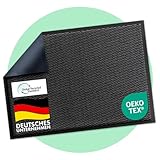 Floordirekt Premium Fußmatte für Eingangsbereich, 120x180cm Anthrazit, Schmutzfangmatte für Innen und Außen, rutschfest & waschbar, Sauberlaufmatte für Flur, Teppich für Haustür, SKY Novo