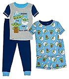LEGO Star Wars Baby Yoda Toddler Boys Cotton Sleepwear Set, Blau/Patchwork, 2-3T, Blau / Patchwork, 2-3 Años