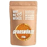 WAT NE WÜRZE Gyrosgewürz, 750 g Profi Gewürz für Gyros, Döner, Schaschlik, Köfte, Kebab, Souvlaki und Shawarma, Gewürzmischung zum Grillen und Braten für mediterrane Fleisch Gerichte