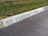 10,2 cm 'No Parking Fire Lane' Schablone (1) Stück LDPE 1/16 Zoll Dicke (kann geschnitten werden) zum Bemalen der Seite des Bordsteins.