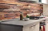 Dimex Küchenrückwand Folie selbstklebend HOLZWAND | Klebefolie - Dekofolie - Spritzschutz für Küche | Premium QUALITÄT - Made in EU | 180 cm x 60 cm