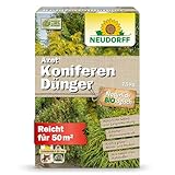 Neudorff Azet KoniferenDünger – Bio Koniferendünger mit viel Eisen sorgt für kräftig-grüne Blätter und Nadeln mit Sofort- & Langzeitwirkung, 2,5 kg, bunt, braun