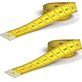 2 Bände Maßband Körpe 200cm/79 Zoll, Schneidermaßband Doppelseitige Measuring Tape Flexible Bandmaß Massband Schneider Mit Knopf Umfangmaßband Für Haushalte Handwerker Schneider