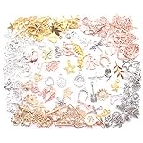 YIEUR 150 Stück Charms Anhänger, Mini Metall Gemischte Schmuckanhänger, Vintage Aesthetic Accessoires zum DIY Schmuck Handwerk