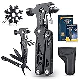 WayinTop Werkzeug Geschenke für Männer, 37 in 1 Taschenwerkzeug Multi-Tool Hammer mit Schneeflocken Multitool Kit, Multifunktionswerkzeuge Mini Klauenhammer für Camping Notfall und Überleben im Freien