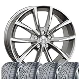 4 Winterräder Winter Astana 9x20 ET 35 5x112 Titansilber poliert mit 255/50 R20 109V CON WinterContact TS 870 P XL FR Evc