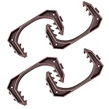 com-four® 4er Set Fensterklammer - Fensteraufhalter, Fensterstopper, Fensterkeil - Klemmschutz für Fenster und Tür - Türstopper - 11cm (Set2 04 Stück - braun)