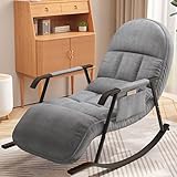Schaukelstuhl Glider – hohe Tragfähigkeit, extra Komfort für Entspannung, Lesen und Faulenzen in jedem Raum