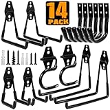 Vanloory Garagen-Aufbewahrungshaken, robuste Garagenhaken mit Anti-Rutsch-Beschichtung, Wandhalterung, Allzweckhaken, Garagen-Werkzeug-Organizer zum Aufhängen von Fahrrädern, Werkzeugen, Leitern