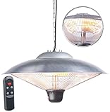 Semptec Urban Survival Technology Deckenheizstrahler: IR-Decken-Heizstrahler mit LED-Licht, Fernbedienung, bis 2.000 W, IP34 (Deckenheizstrahler mit Licht, Infrarot Deckenstrahler mit Licht)