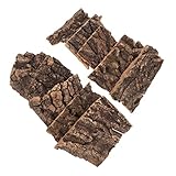 Garneck 10 Stück Naturkork Rinde für Reptilien Kletterplattform für Terrarium Dekoration für Bartagame Schildkröten und Geckos Verschiedene und Formen Natürlicher Holzlook